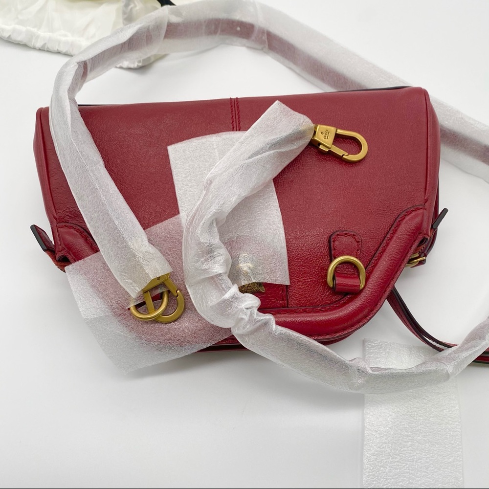 Gucci Crossbody Small Re(Belle) Red Leather NWT - Picture 5 of 11